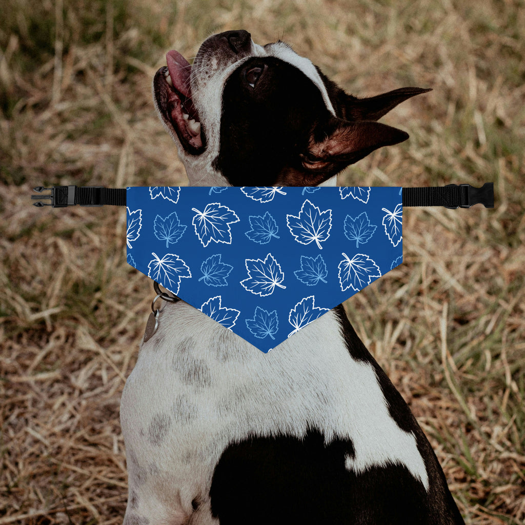 Blue Leaf Dog Bandana Collar