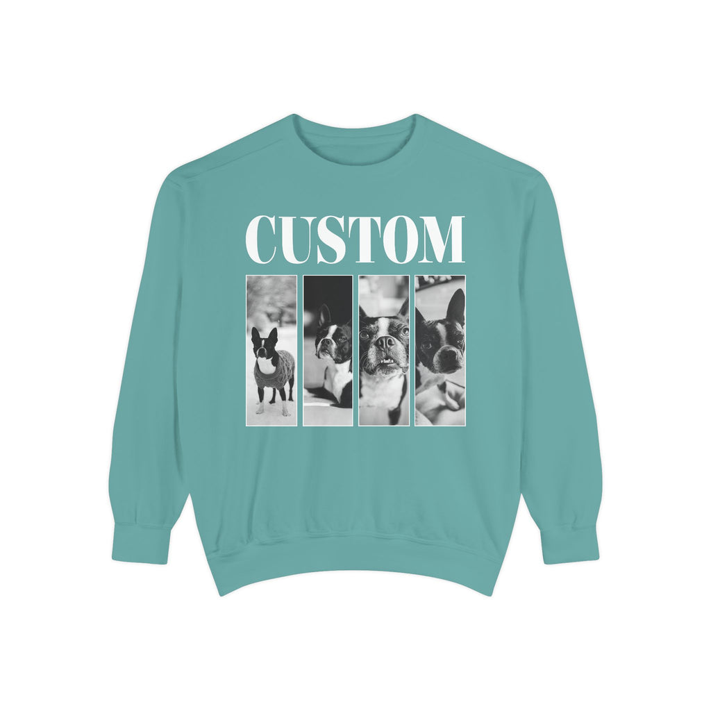 Custom Vintage Pet Photos Comfort Colors Sweatshirt