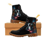 Boston Terrier Art - Men's Martin Canvas Boots