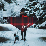 Personalized Pet Bandana Collar - Red Plaid