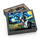 Starry Night - Boston Terrier Dog Puzzle (120, 252, 500-Piece)