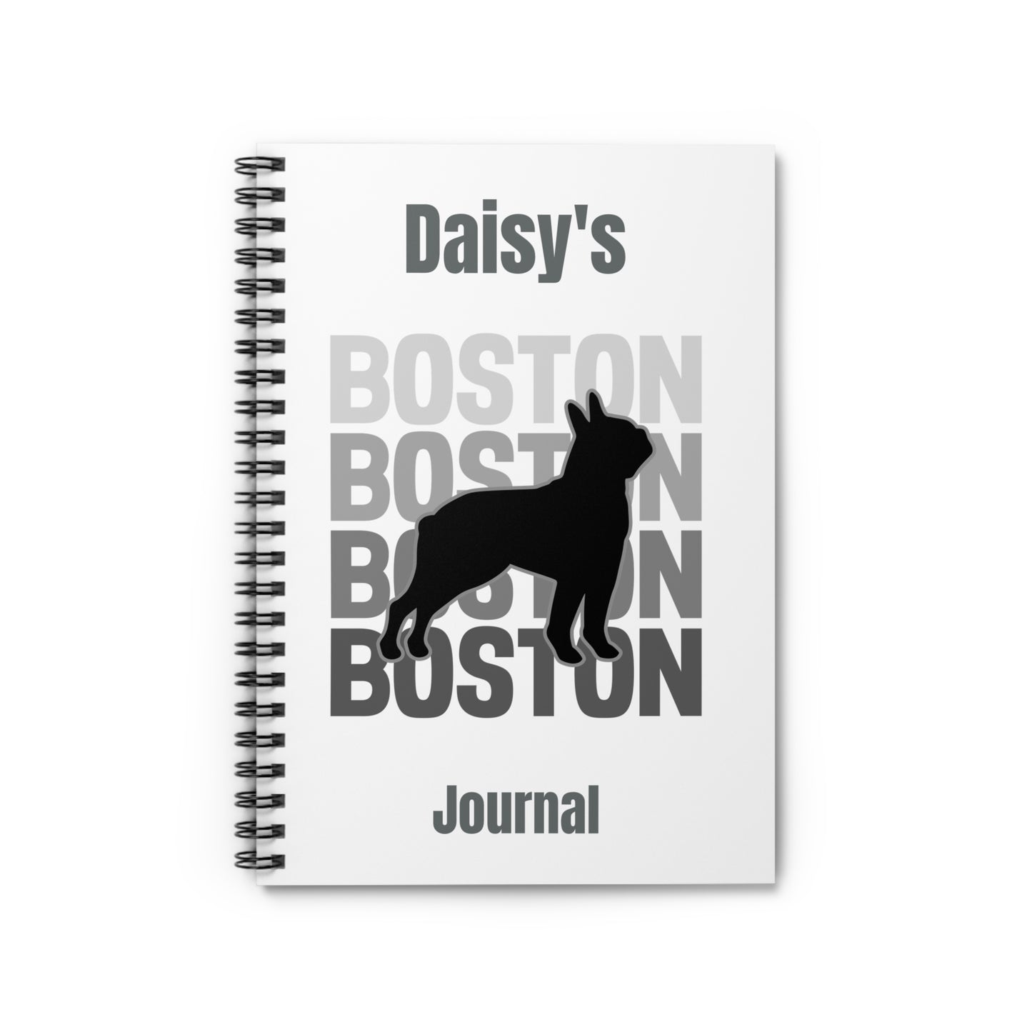 Personalized Boston Terrier Spiral Notebook - Perfect for Dog Lovers