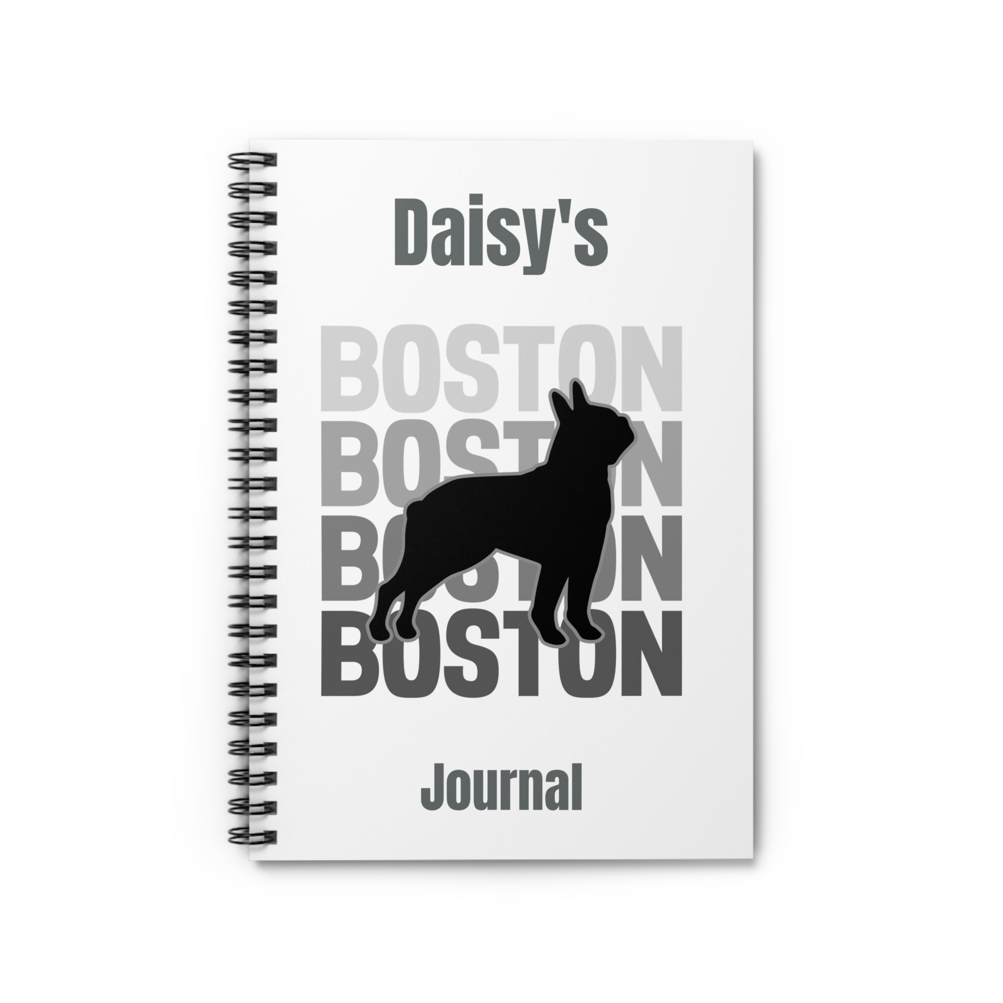 Personalized Boston Terrier Spiral Notebook - Perfect for Dog Lovers
