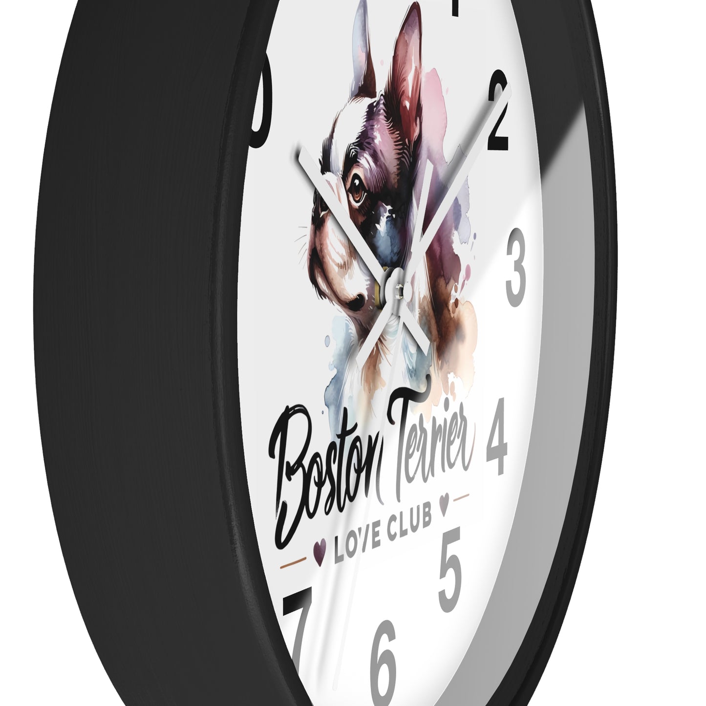 Boston Terrier Love Club Wall Clock