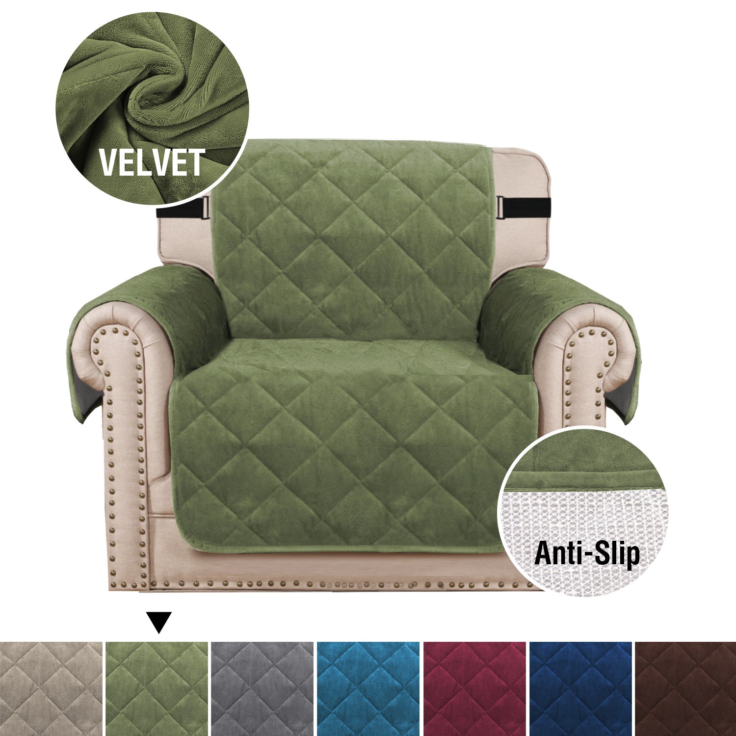 Premium Non-Slip Velvet Sofa Cover – Soft Plush Couch Protector for Pets, Kids & Everyday Use .