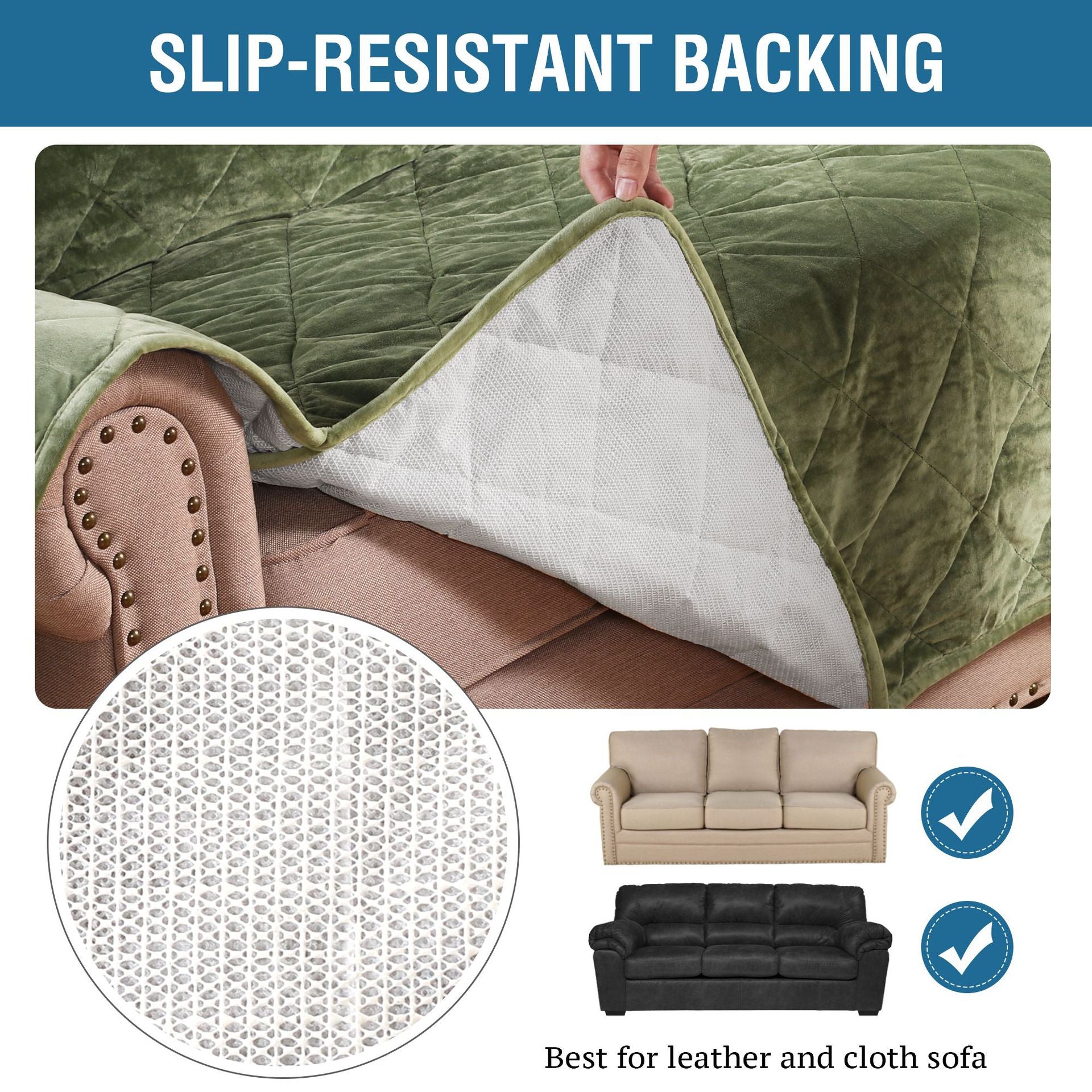 Premium Non-Slip Velvet Sofa Cover – Soft Plush Couch Protector for Pets, Kids & Everyday Use .