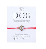 Friendship Bracelet Gift for Him Paw Print Bracelet Dog Lover Gift
