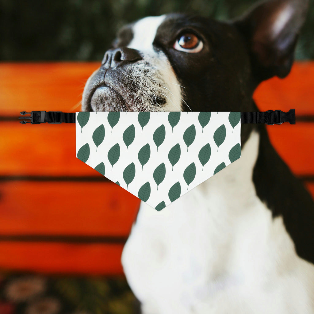 Green Leaf Dog Bandana Collar