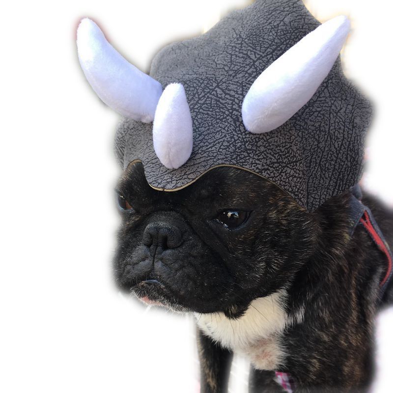 Triceratops Dinosaur Dog Hat Headgear Costume