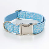 Paisley Dog Collar Bow Tie With Leash Set