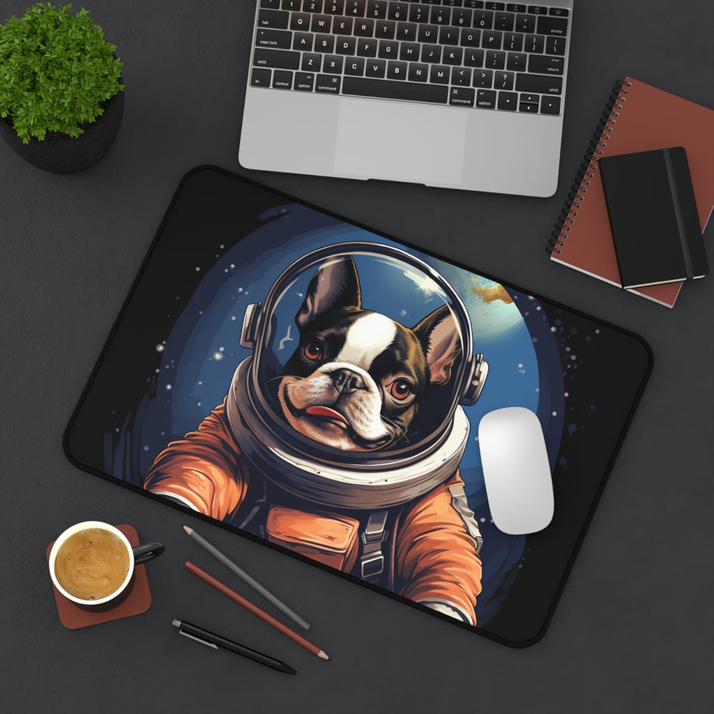 Astronaut Dog Desk Mat - Fun Pet-Themed Office Decor