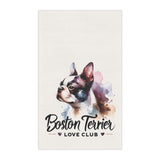 Boston Terrier Love Club - Elegant Watercolor Boston Terrier Art Kitchen Towel