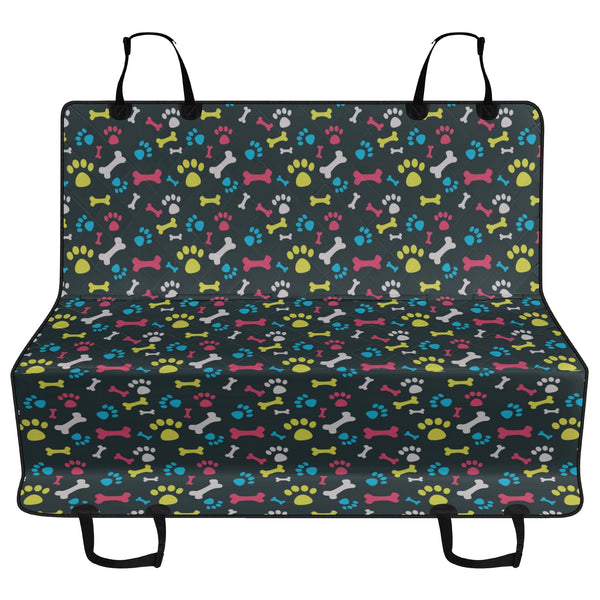 Colorful Small Paws & Bones Car Pet Seat Covers