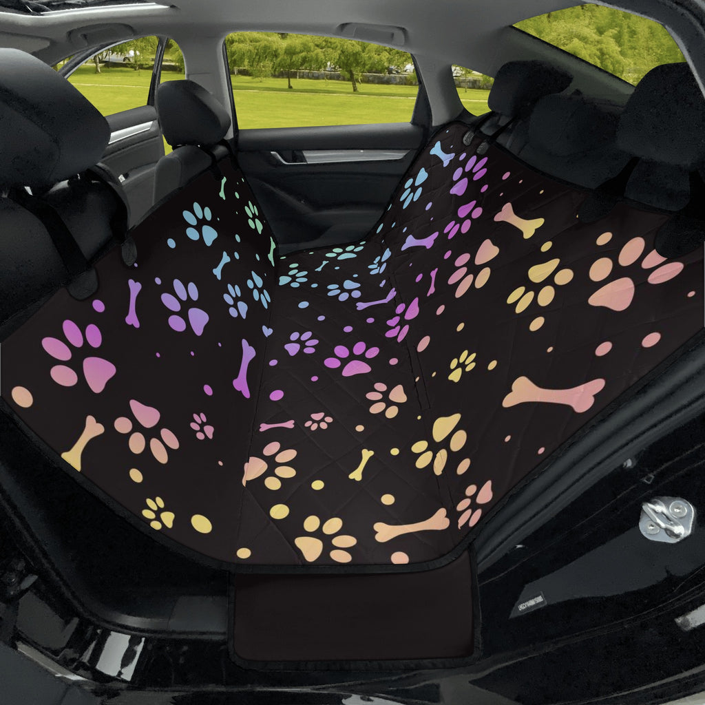 Colorful Bones & Paws Car Pet Seat Covers