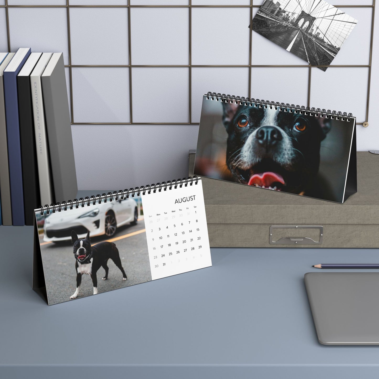 2026 Personalized Desk Calendar with Your Dog's Photos .
