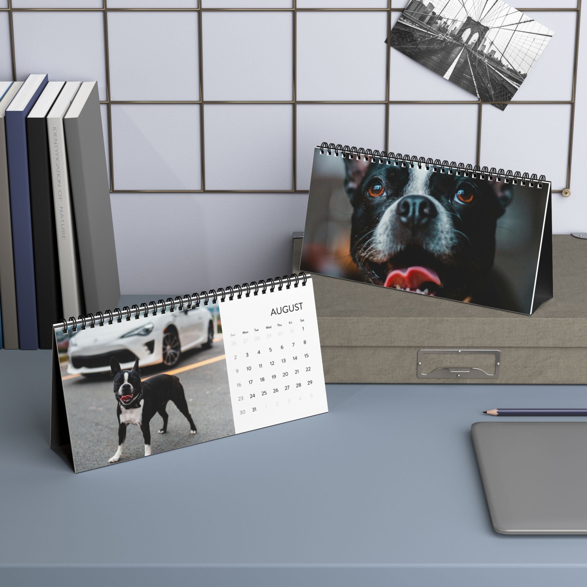 2026 Personalized Desk Calendar with Your Dog's Photos .