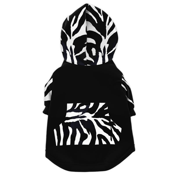 Dog Zip-Up Hoodie - Zebra