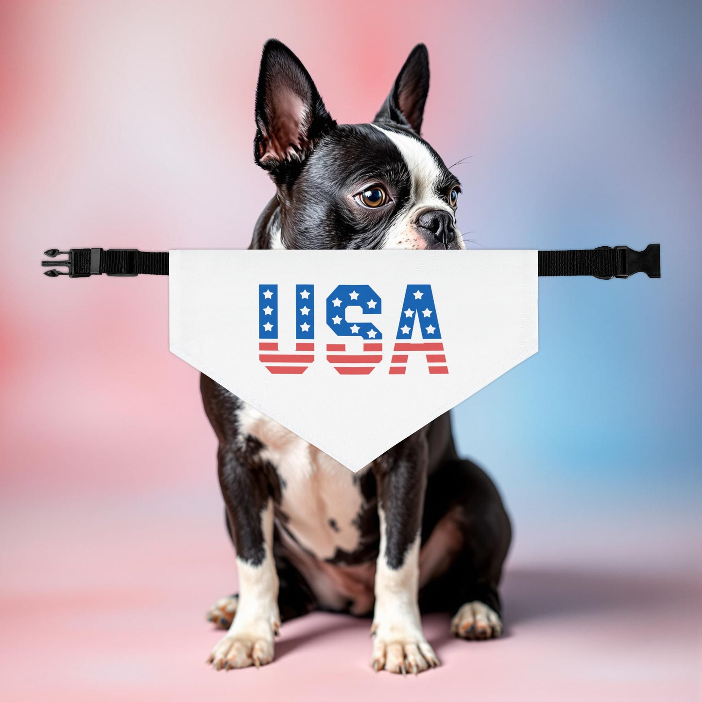 USA Pet Bandana Collar - Patriotic Dog Accessory for Holidays and Celebrations