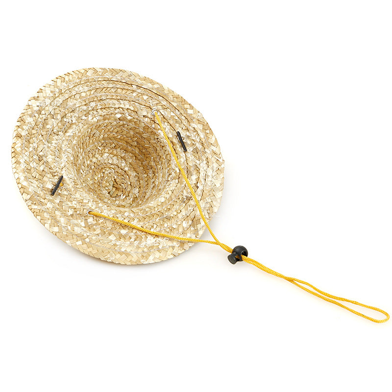 Vintage Farmer Dog Hat Straw Dog Hat