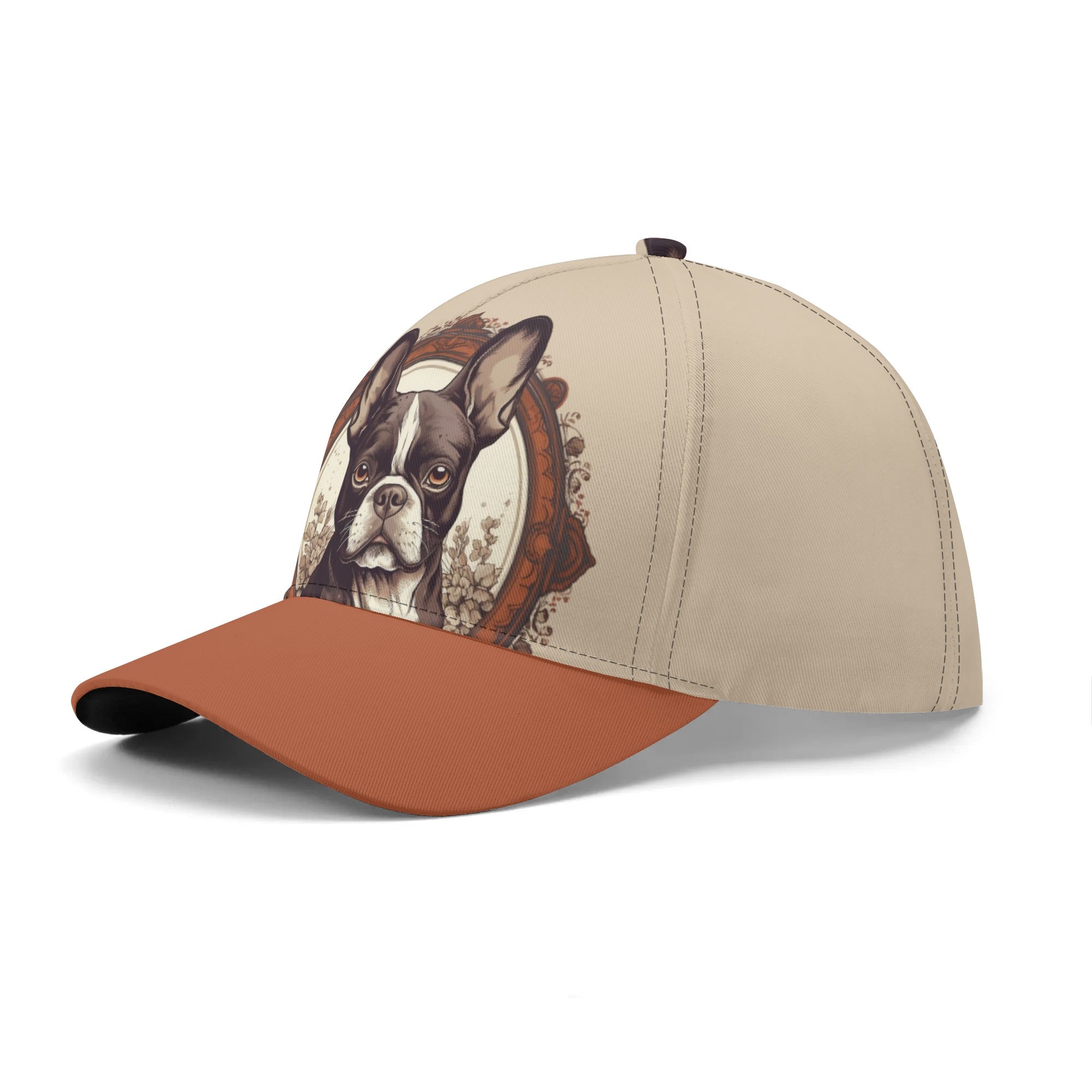 Winston - Vintage-Inspired Baseball Cap For Red Brown Boston Terrier Dog Lovers . Default Title