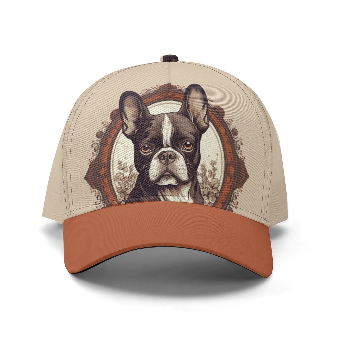 Winston - Vintage-Inspired Baseball Cap For Red Brown Boston Terrier Dog Lovers .