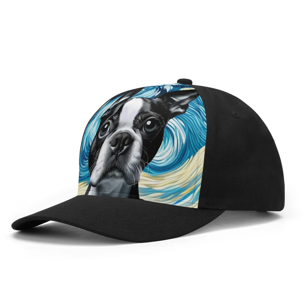 Starry Night - Boston Terrier Baseball Cap