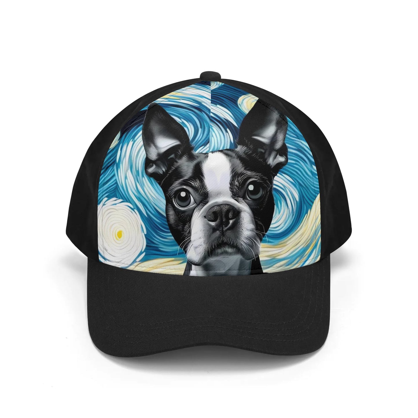 Starry Night - Boston Terrier Baseball Cap