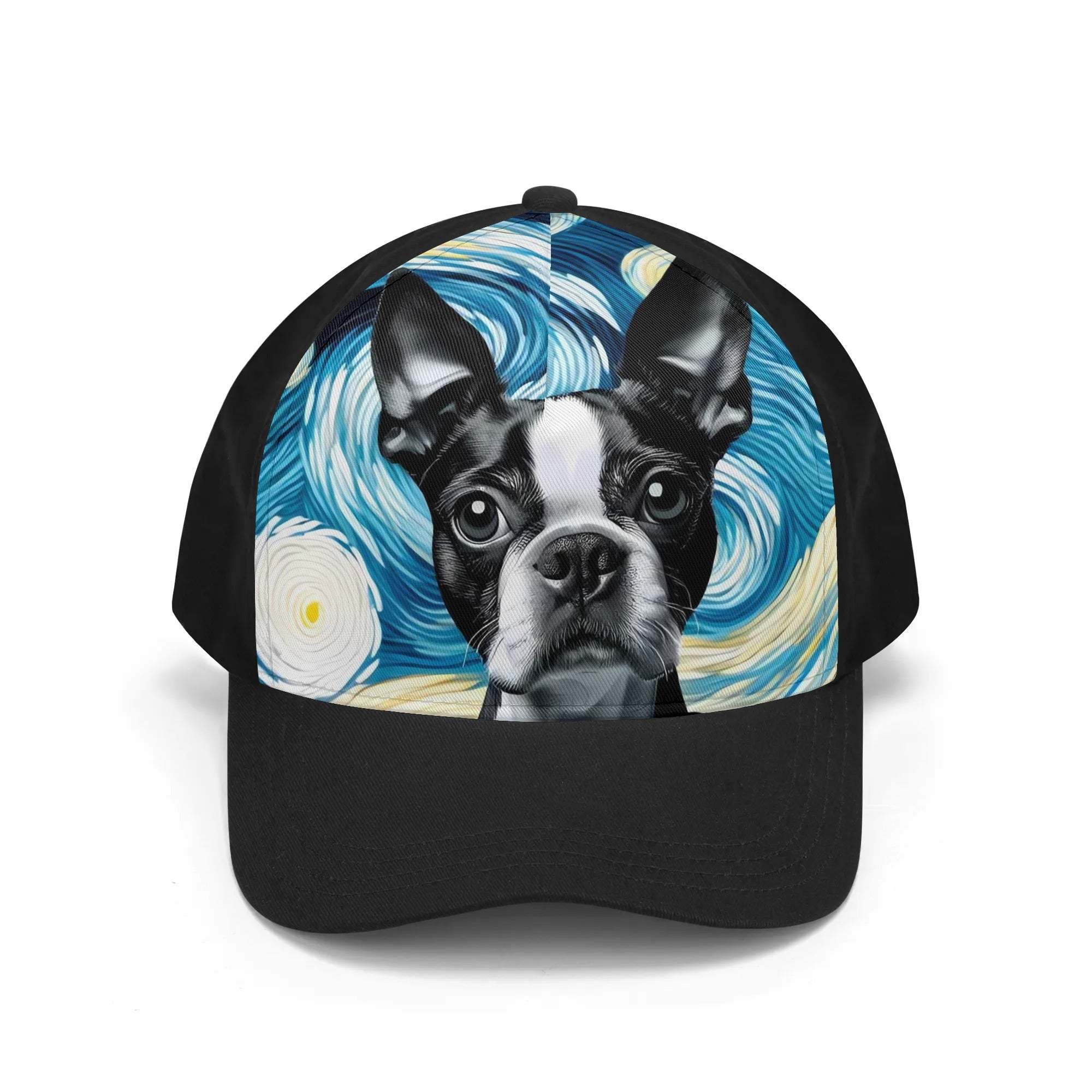 Starry Night - Boston Terrier Baseball Cap