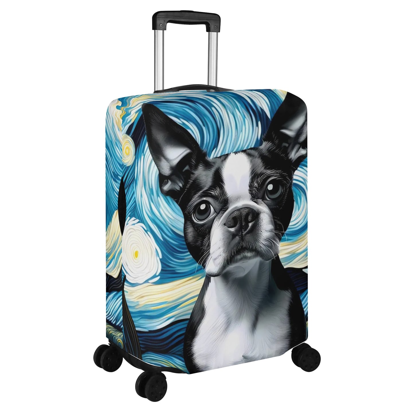 Starry Night - Polyester Luggage Cover for Boston Terrier Lovers