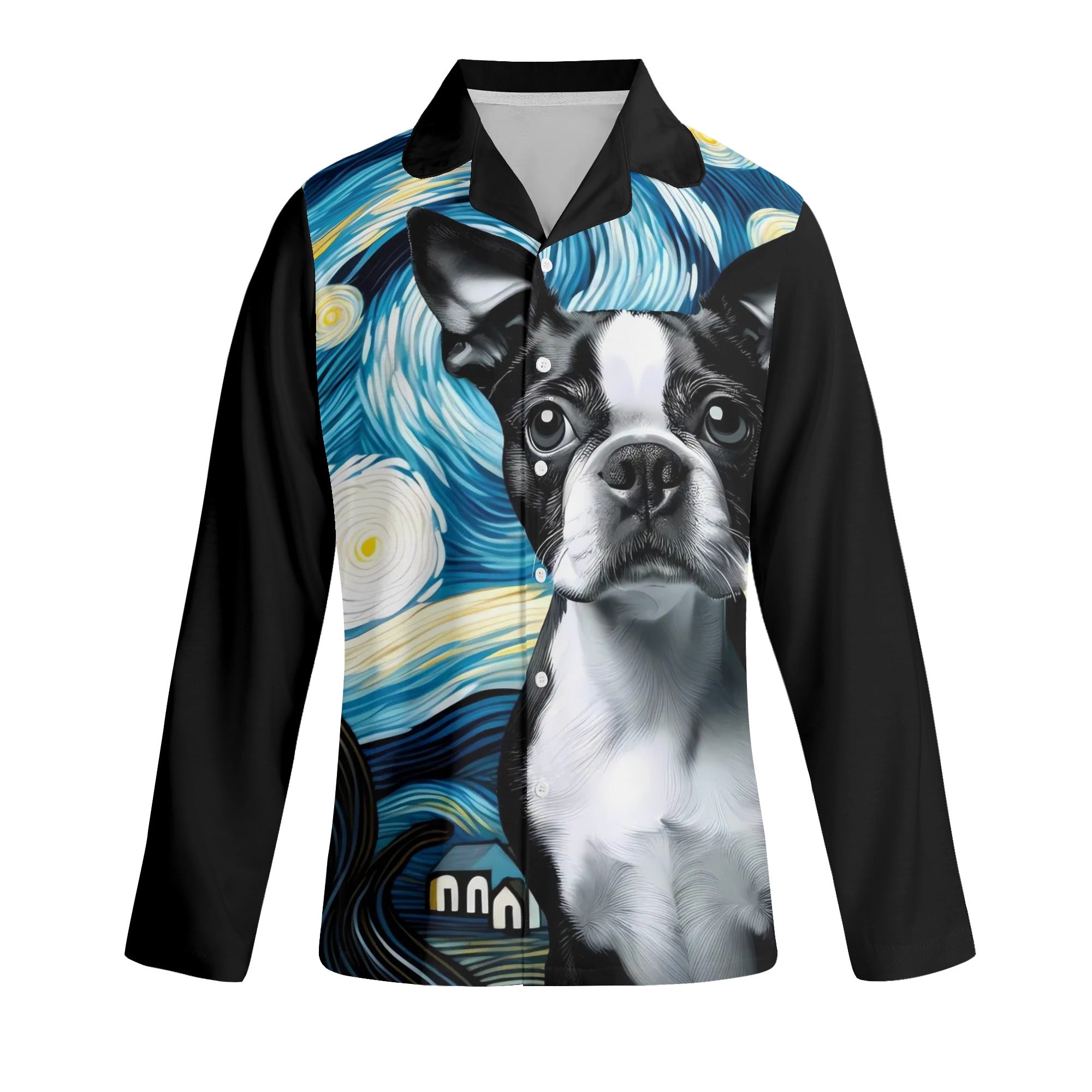 Starry Night - Unisex 2-Piece Notch Collar Long-Sleeve Pajama Set