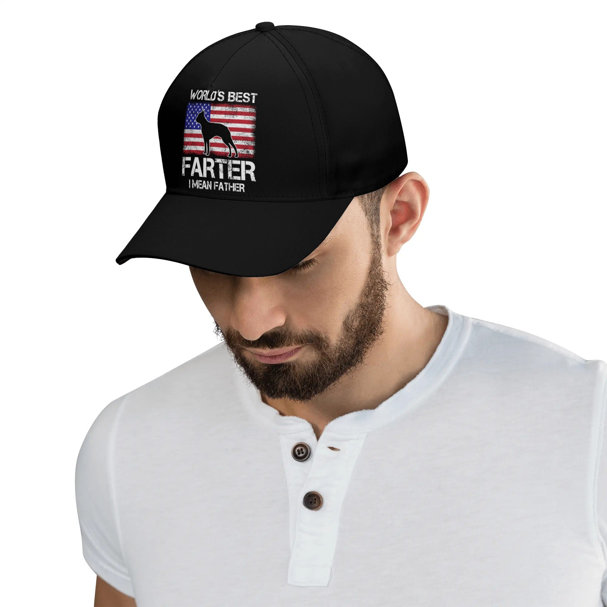 Worlds Best Farter I Mean Father - Baseball Cap for Boston Terrier Dads