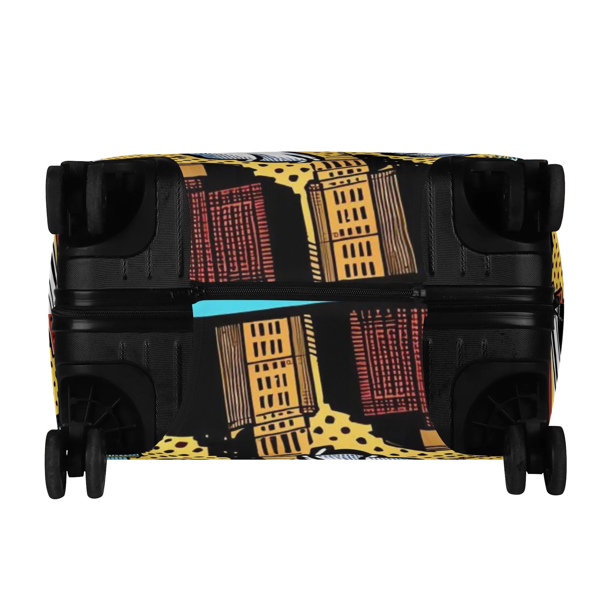 Comic Book-Style Boston Terrier Polyester Luggage Cover