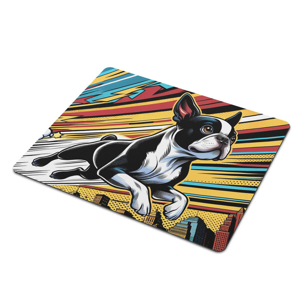 Comic Book-Style Square Rubber Mouse Mat Pad