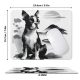 Japanese-Inspired Ink Wash Painting Square Rubber Mouse Mat Pad