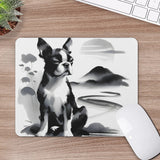 Japanese-Inspired Ink Wash Painting Square Rubber Mouse Mat Pad
