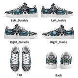Hawaiian Boston Terrier Dog Adult Low Top Leather Skateboard Shoes