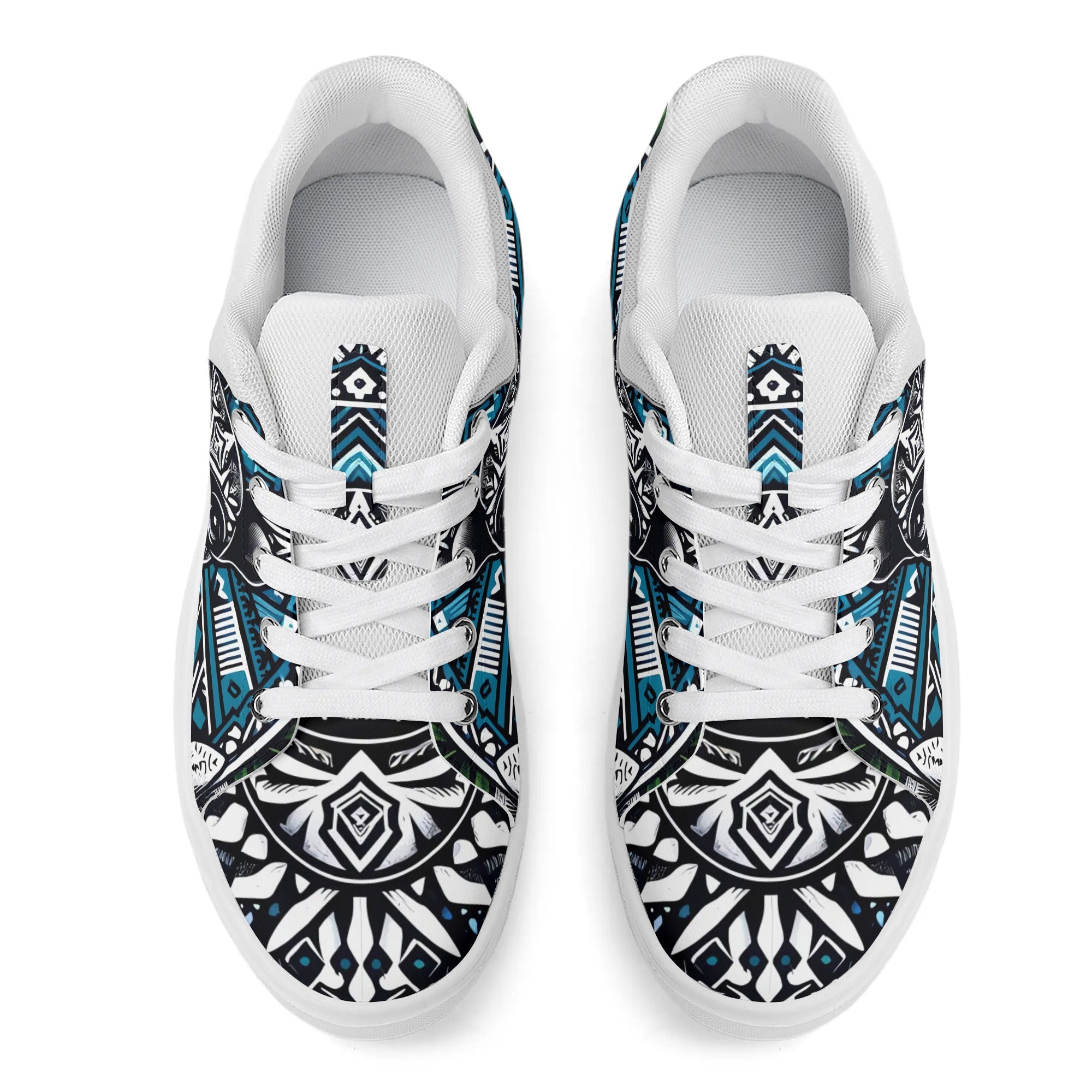 Hawaiian Boston Terrier Dog Unisex Low Top PU Mesh Skateboard Shoes