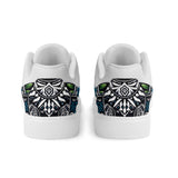 Hawaiian Boston Terrier Dog Unisex Low Top PU Mesh Skateboard Shoes