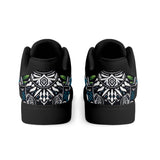 Hawaiian Boston Terrier Dog Unisex Low Top PU Mesh Skateboard Shoes