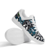 Hawaiian Boston Terrier Dog Unisex Low Top PU Mesh Skateboard Shoes