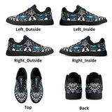 Hawaiian Boston Terrier Dog Unisex Low Top PU Mesh Skateboard Shoes