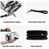 Japanese-Inspired Ink Wash Painting PU Leather Wallet for Women