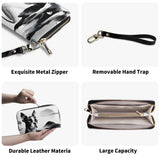 Japanese-Inspired Ink Wash Painting PU Leather Wallet for Women