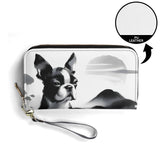 Japanese-Inspired Ink Wash Painting PU Leather Wallet for Women