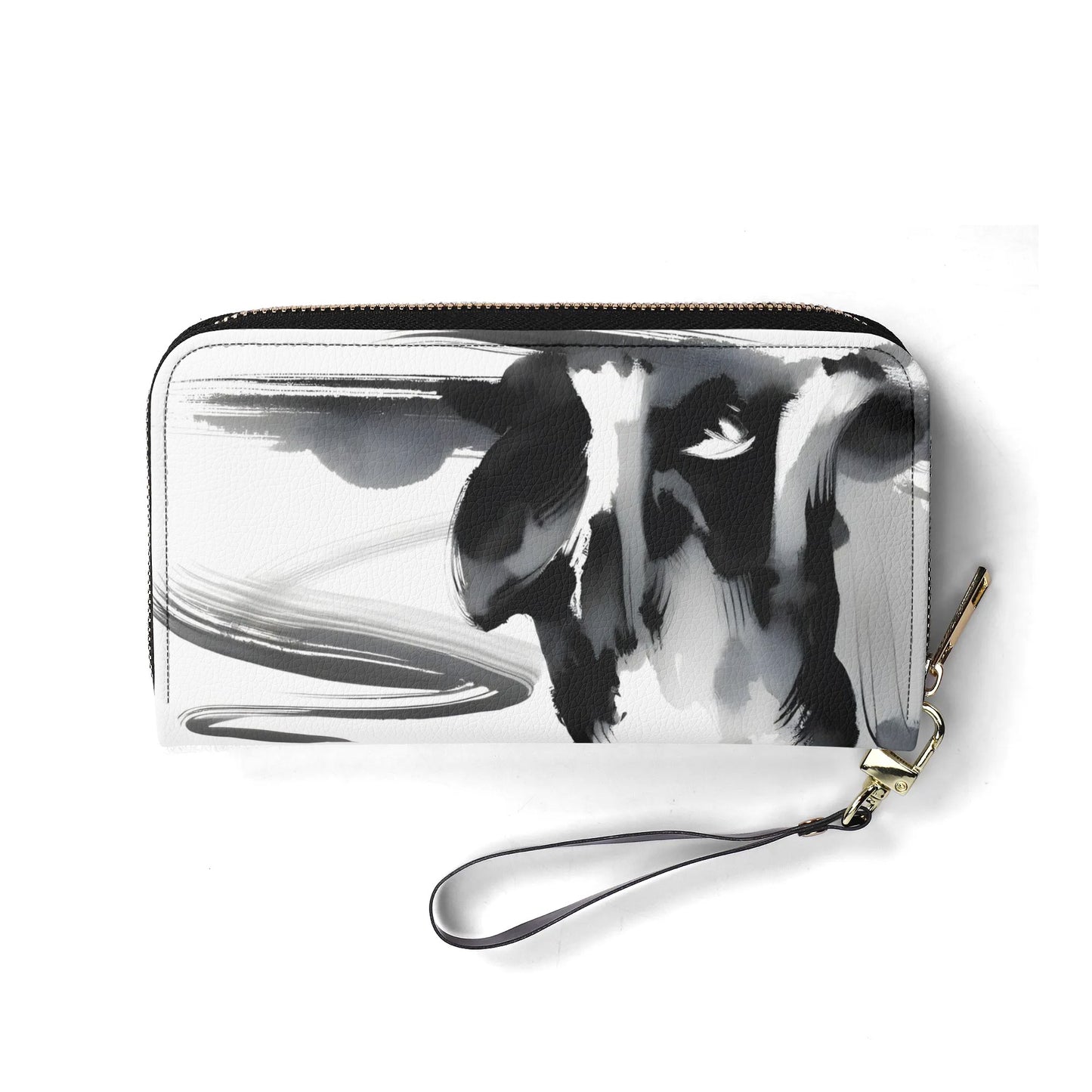 Japanese-Inspired Ink Wash Painting PU Leather Wallet for Women