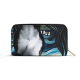 Starry Night Boston Terrier Dog PU Leather Wallet for Women