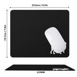 Custom Name with Boston Terrier Silhouette Square Rubber Mouse Mat Pad - Black