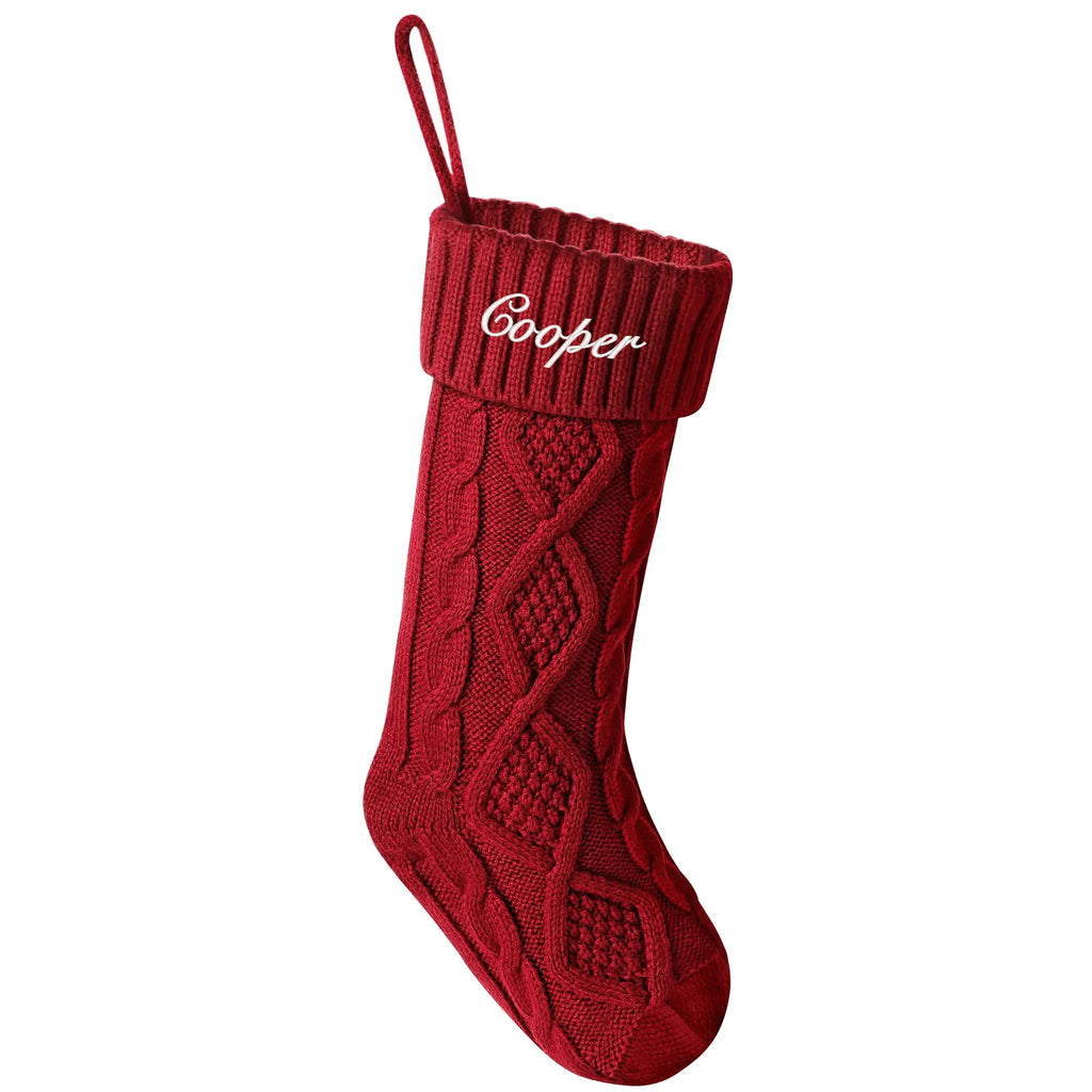 Personalized and Embroidered Dog Name Christmas Stockings