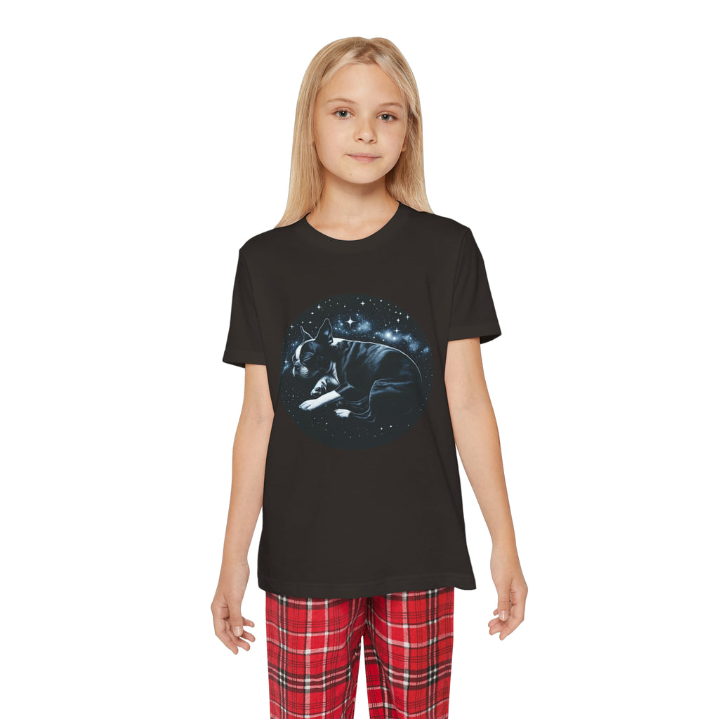 Starry Slumber - Boston Terrier Youth Short Sleeve Pajama Set