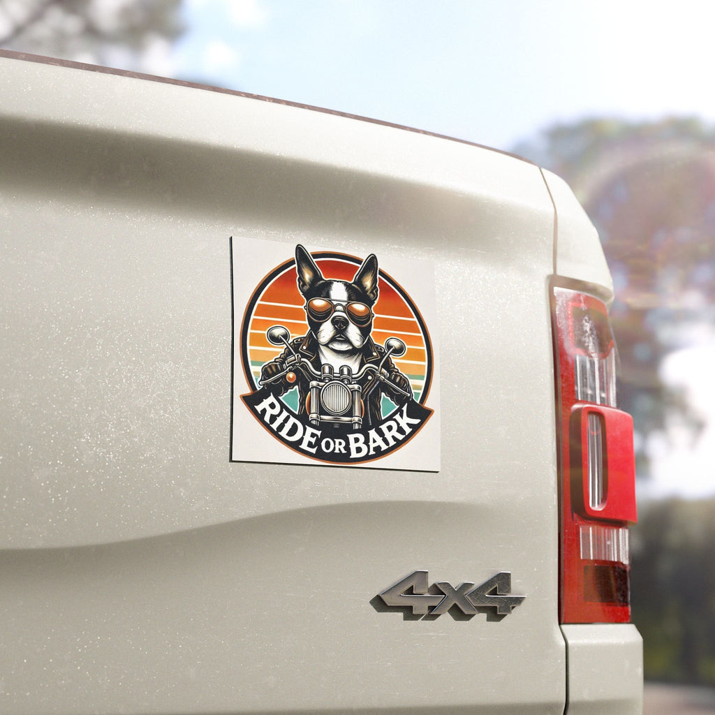 Ride Or Bark - Boston Terrier Car Magnets